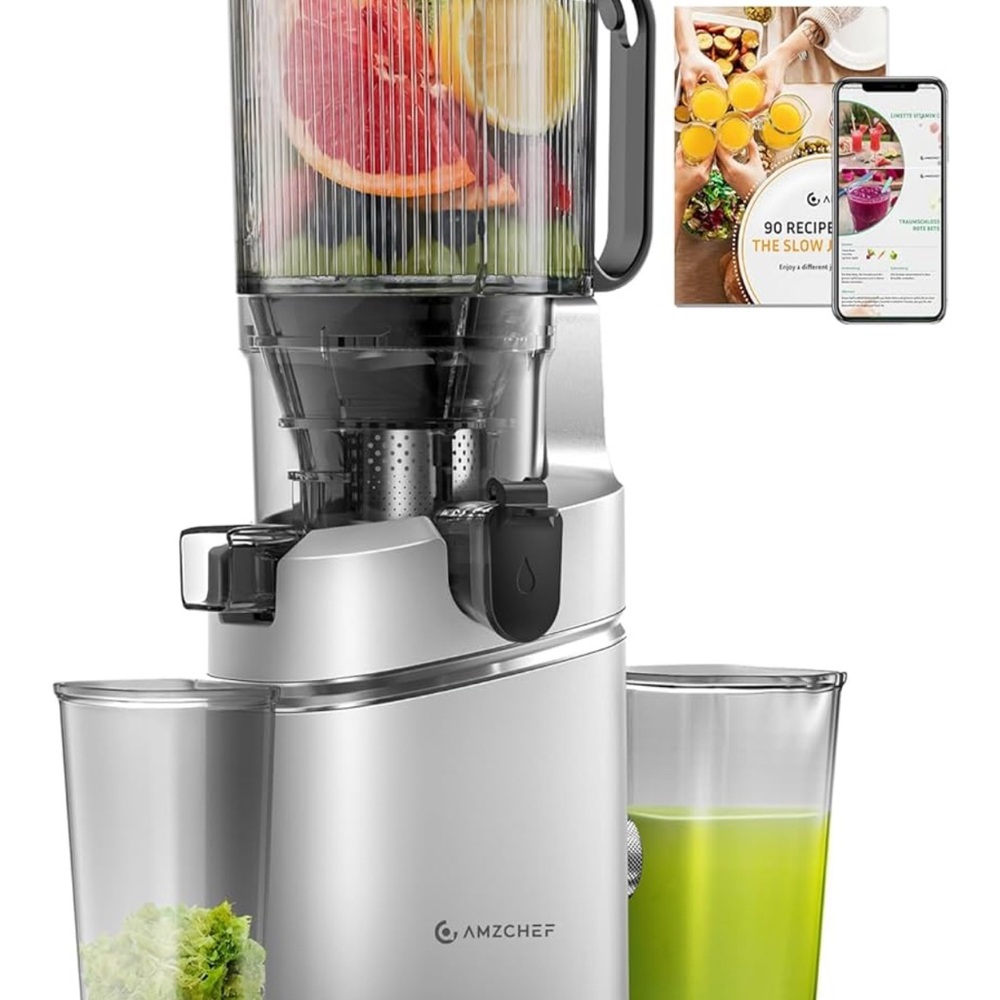 AMZCHEF Silver Juicer Machine